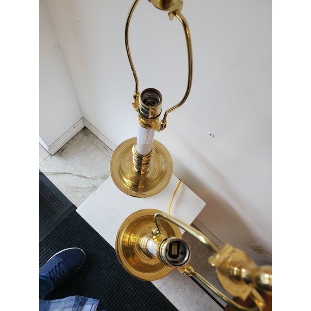 20th Century Traditional Brass Lamp For Sale - Image 9 of 9
