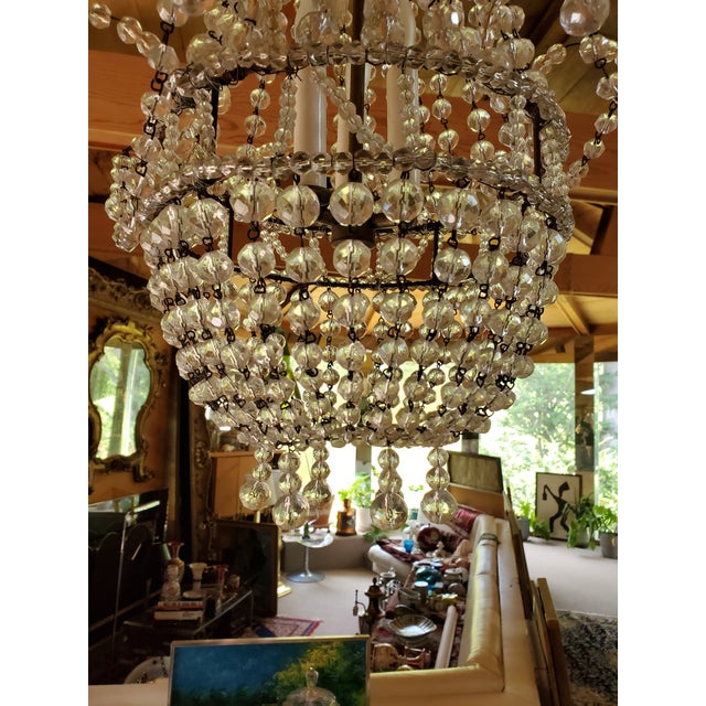 1950s Vintage Maison Bagues Style Petite French Chandelier For Sale - Image 5 of 7