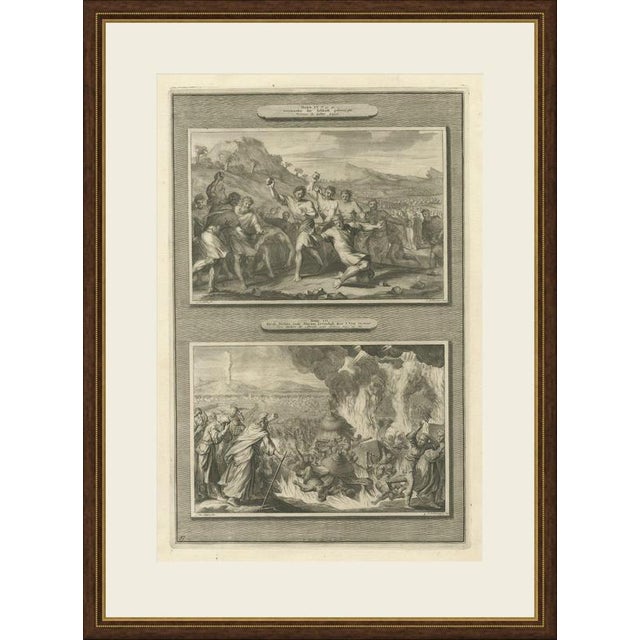 This original copper engraving from Pieter Mortier's illustrated Bible, published in Amsterdam circa 1700, shows two Old...