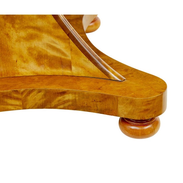 Scandinavian Art Deco Inlaid Birch Center Table, 1920 For Sale - Image 3 of 10