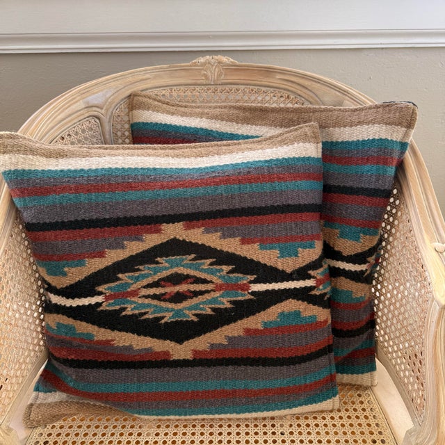 Red Vintage Turkish Kilim Pillows, a Pair For Sale - Image 8 of 8