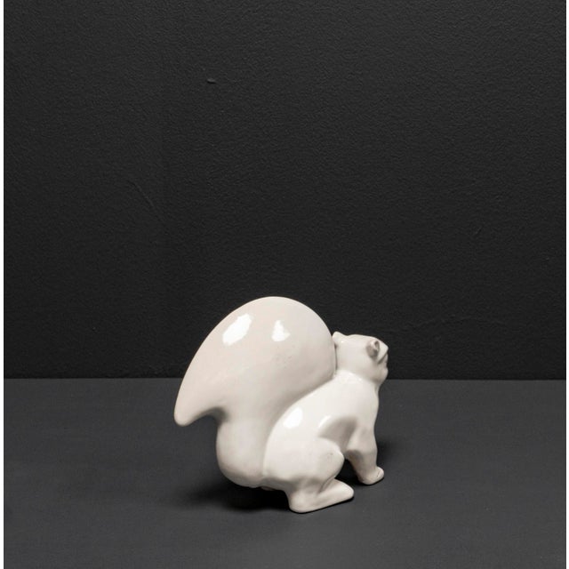 1960s Vintage White Stoneware Squirrel, 1960s For Sale - Image 5 of 9