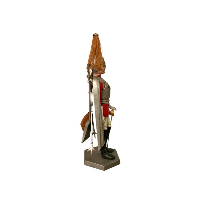 Metal Late 20th Century English Royal Guard Butler Fireplace Tool Set, Metal, 30"h For Sale - Image 7 of 10