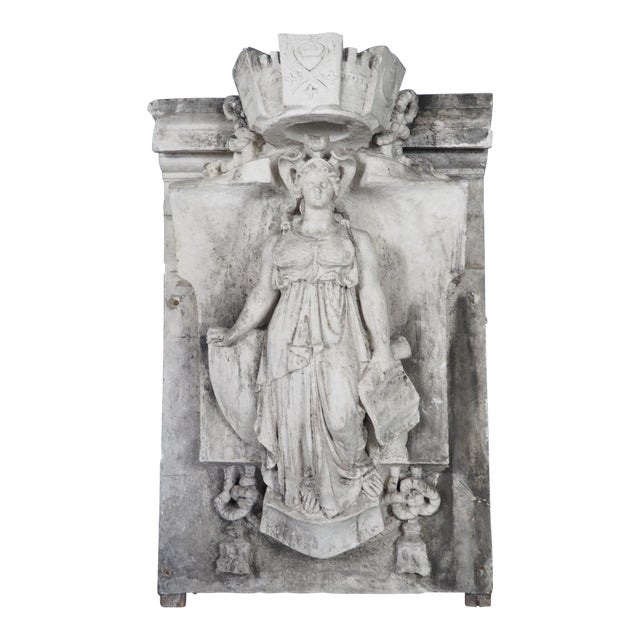 19th C. Plaster Allegorical Personification of the City of Saint-Étienne, France For Sale