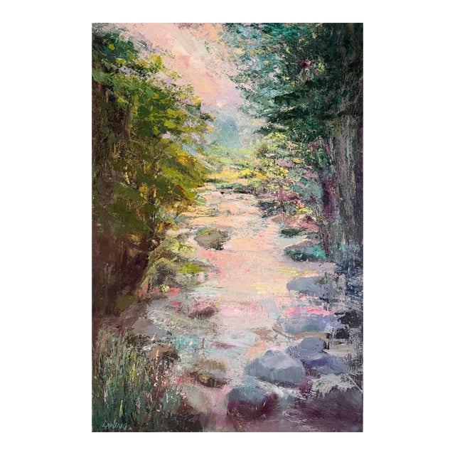 Running Over, Original Oil Painting by Julia Lawing For Sale