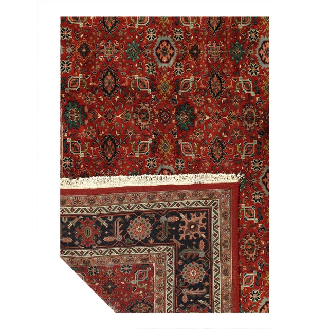 Traditional Pasargad DC Rust Color Fine Hand Knotted Mahal Design Rug For Sale - Image 3 of 4