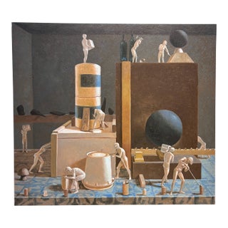 Large Surrealist Painting by California Artist Jason Godeke 2005 For Sale