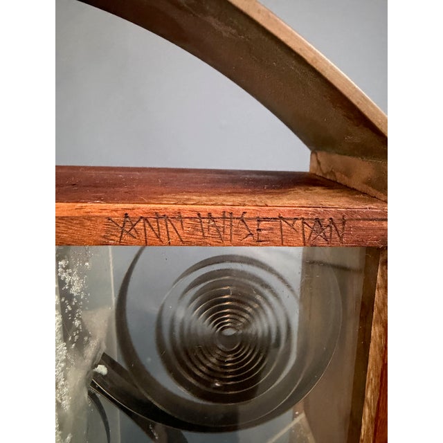 1970s 1970s Ann Wiseman Kinetic Sand Fountain Sculpture in Walnut, Lucite, and Brass For Sale - Image 5 of 9