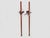 Wood Wooden and Leather Stilts, 1960s, Set of 2 For Sale - Image 7 of 8