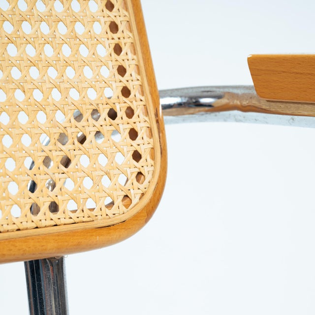 Bauhaus Beech and Wicker Chairs, 1970s, Set of 4 For Sale - Image 12 of 18