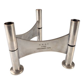 CNGT Tennis Prize Candleholder by Roger Tallon for Ravinet Denfert, 1978 For Sale