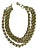 1980s Triple Strand Ribbed Gold Link Chain Necklace For Sale