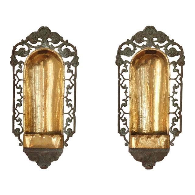 1920s Pair of Swedish Grace Candle Wall Scone For Sale