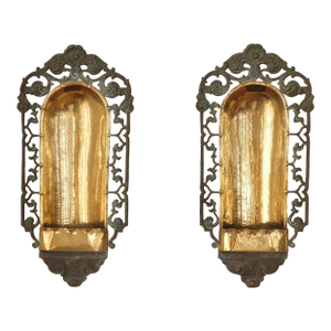1920s Pair of Swedish Grace Candle Wall Scone