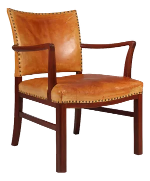 Polexim Armchair in Patinated Nature Leather by Kaare Klint, 1940s