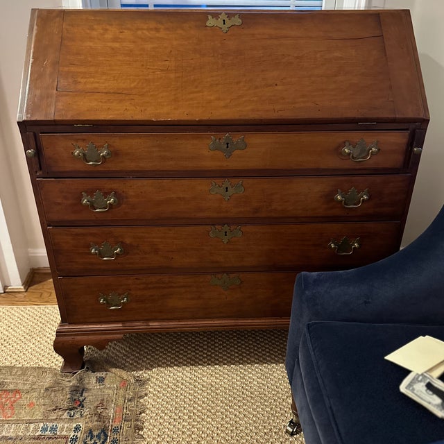 Antique Chippendale Slant Front Secretary Desk For Sale - Image 10 of 10