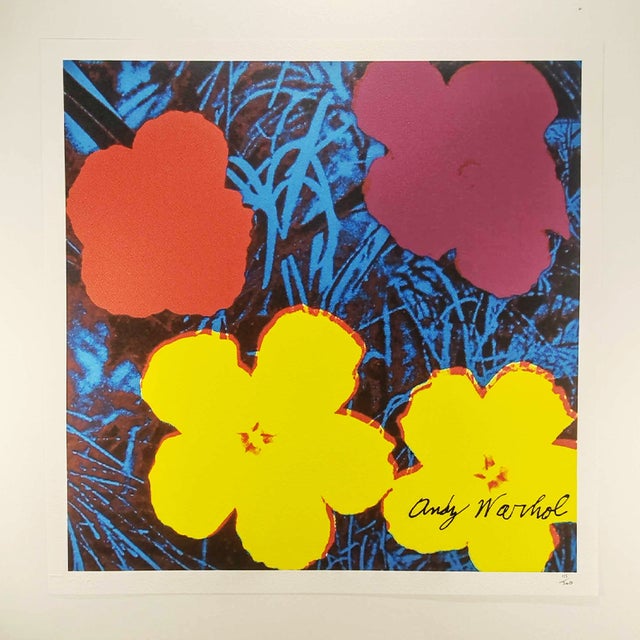 After Andy Warhol, Flowers, Lithograph, 1980s For Sale