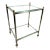 Mid 20th Century Maison Jansen Style Steel and Brass 2-Tier Glass Side Table For Sale