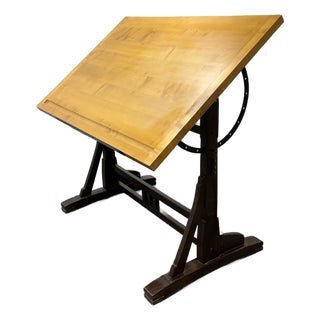 Restoration Hardware 1920s French Drafting Table For Sale
