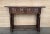 Early 20th Century Catalan Spanish Carved Walnut Console Table with Two Drawers