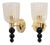 Italian Murano Glass Wall Sconces with Gold Dust Inclusions and Brass, 2000, Set of 2 For Sale