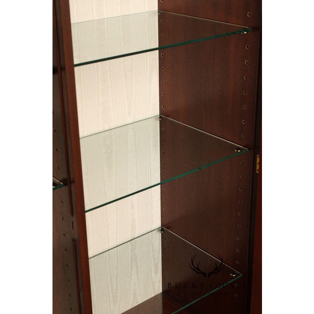 Wood Georgian Style English Mahogany Bookcase or China Display Cabinet For Sale - Image 7 of 12