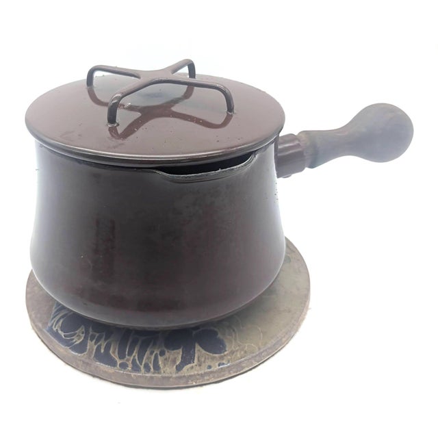 Taupe 1970s Crich Pottery Studio Glazed Stoneware Trivet by Diana Worthy For Sale - Image 8 of 11