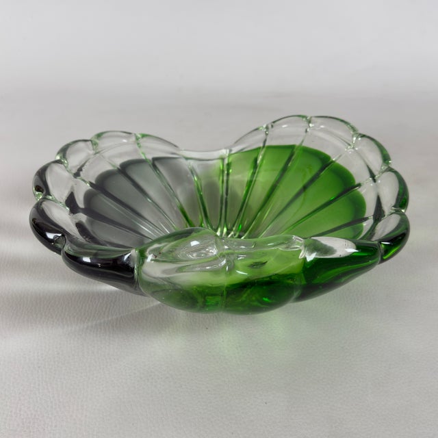 1970s Vintage Centerpiece in Green Murano Glass, 1970s For Sale - Image 5 of 11