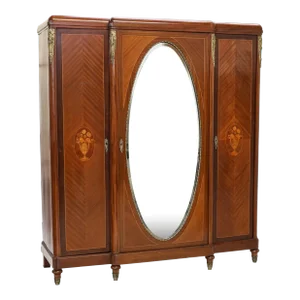 Vintage French Louis XVI Style Mahogany Armoire