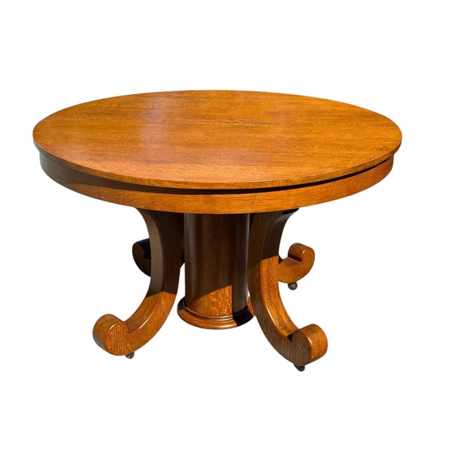 American Early 20thC American Empire Dining Table For Sale - Image 3 of 9