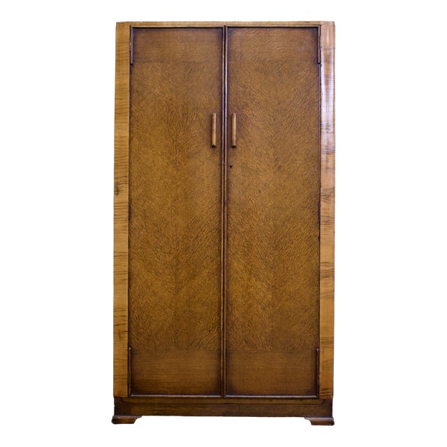 Mid-Century Oak Compact Wardrobe, 1950s For Sale