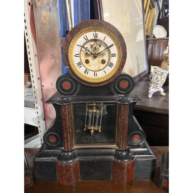 Fireplace Trim Clock, Set of 3, in Very Good conditions. Designed before 1890