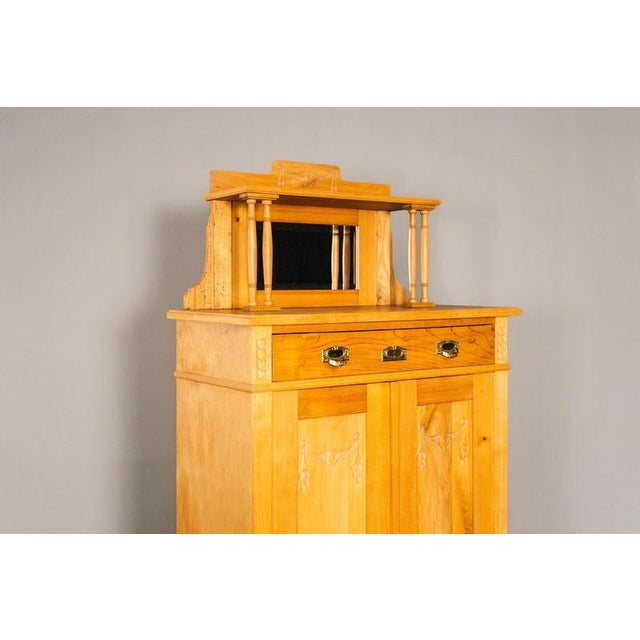 Brown Art Nouveau Sideboard with Upper Section, Set of 2 For Sale - Image 8 of 18