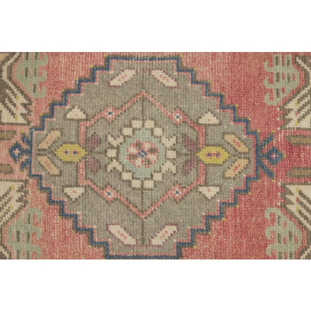 Tribal 1980s Turkish Brown Handmade Yastik Rug For Sale - Image 3 of 7