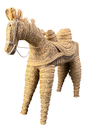 Vintage Spanish Straw Life Size Pony, 1960s