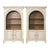 Pair of Baker Architectural Neoclassical Style Painted Library Bookcases For Sale