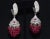 Gorgeous 18K solid gold 117.6CTS diamond and ruby 3-IN-1 cluster / dangle / chandelier earrings. These are very versatile...