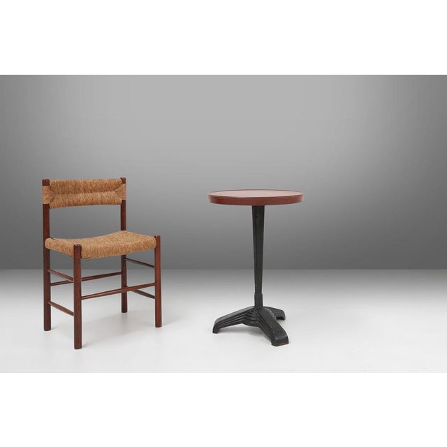 A rare and characterful piece of french design history, this 1930s cast iron bistro table originates from the louis...