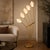 Metal Monza Brass Floor Lamp with Murano Glass Shades by Angelo Lelli attributed Arredoluce, Italy, 1950s For Sale - Image 7 of 9