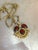 1960s-70s Red Stone / Gold Tone Pendant Necklace For Sale - Image 4 of 6