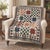 American Folk Art Star Woven Throw Blanket – Checkerboard Patchwork, 60 × 50 For Sale - Image 3 of 5