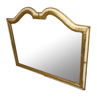 Mid-Century Hollywood Regency Wall Mirror Large For Sale