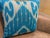 1990s Handmade Silk Ikat Square Pillow Cover For Sale In Los Angeles - Image 6 of 11