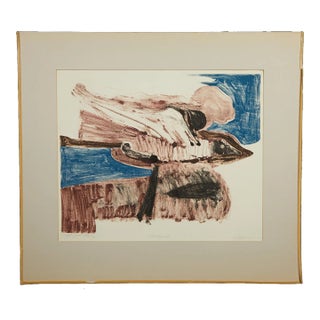 MCM James Tucker Mono Print "Bright Gull Flying Matted on Paper For Sale