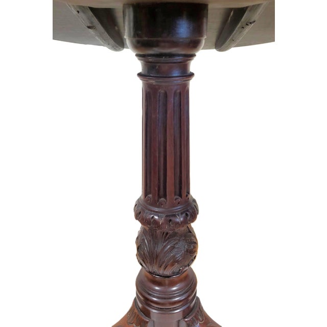19th C American Mahogany Chippendale Round Tripod Tilt-Top Tea Table For Sale - Image 14 of 18