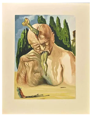 Salvador Dali, The Divine Comedy: The Logical Devil, Woodcut Print, 1963