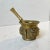 Gold Antique French Mortar with Lion Faces in Bronze For Sale - Image 8 of 8