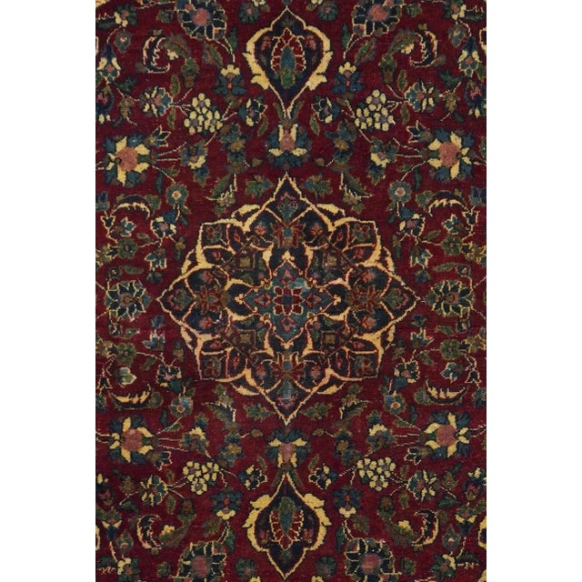 Traditional Vintage Persian Kashan Rug 4'6'' X 6'6'' For Sale - Image 3 of 11