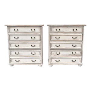 Buying & Design Pair of Whitewashed Chests