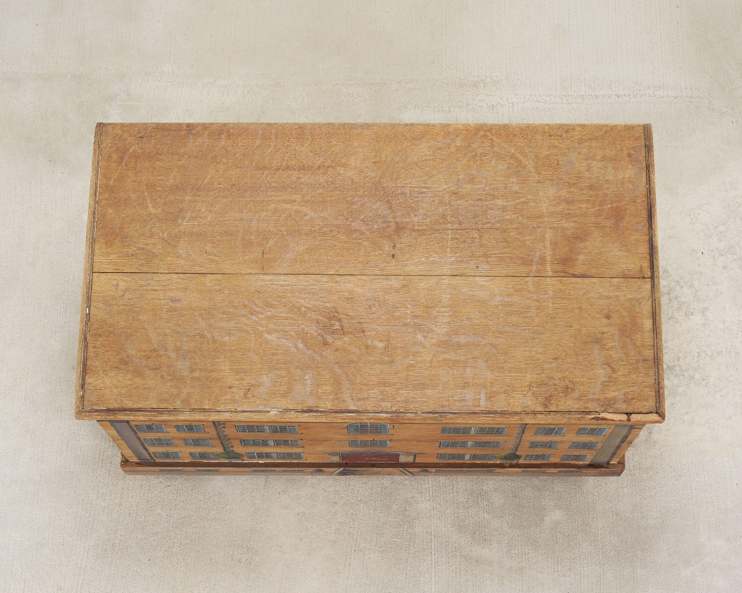 こ*こ様  EST. ENGLAND 1759 19th C. Country English Painted Georgian House Blanket Chest